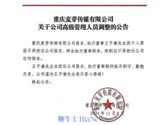 麦芽传媒重磅人事变动：执行董事王予谦确认离职